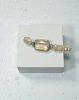 Ava Capri Bracelet Ava signature rectangle quartz accent ivory stretch bracelet