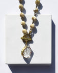 Ava Capri Necklace Jenna toggled 20" ivory Necklace with faceted pendant