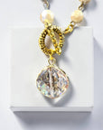 Ava Capri Necklace Jenna toggled 20" ivory Necklace with jasper pendant