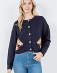 Dreamers Sweater Navy / Small/Medium Horse Head Button Up Cardigan
