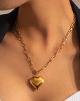 Flânerie by MAIQ Necklace Paris 18K Gold Non-Tarnish Large Heart Chain Necklace