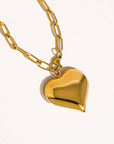 Flânerie by MAIQ Necklace Yellow Gold / Link Chain Paris 18K Gold Non-Tarnish Large Heart Chain Necklace