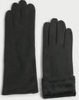 Haystacks Black Basic Suede Midi Gloves