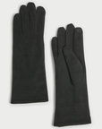 Haystacks Black Basic Suede Midi Gloves