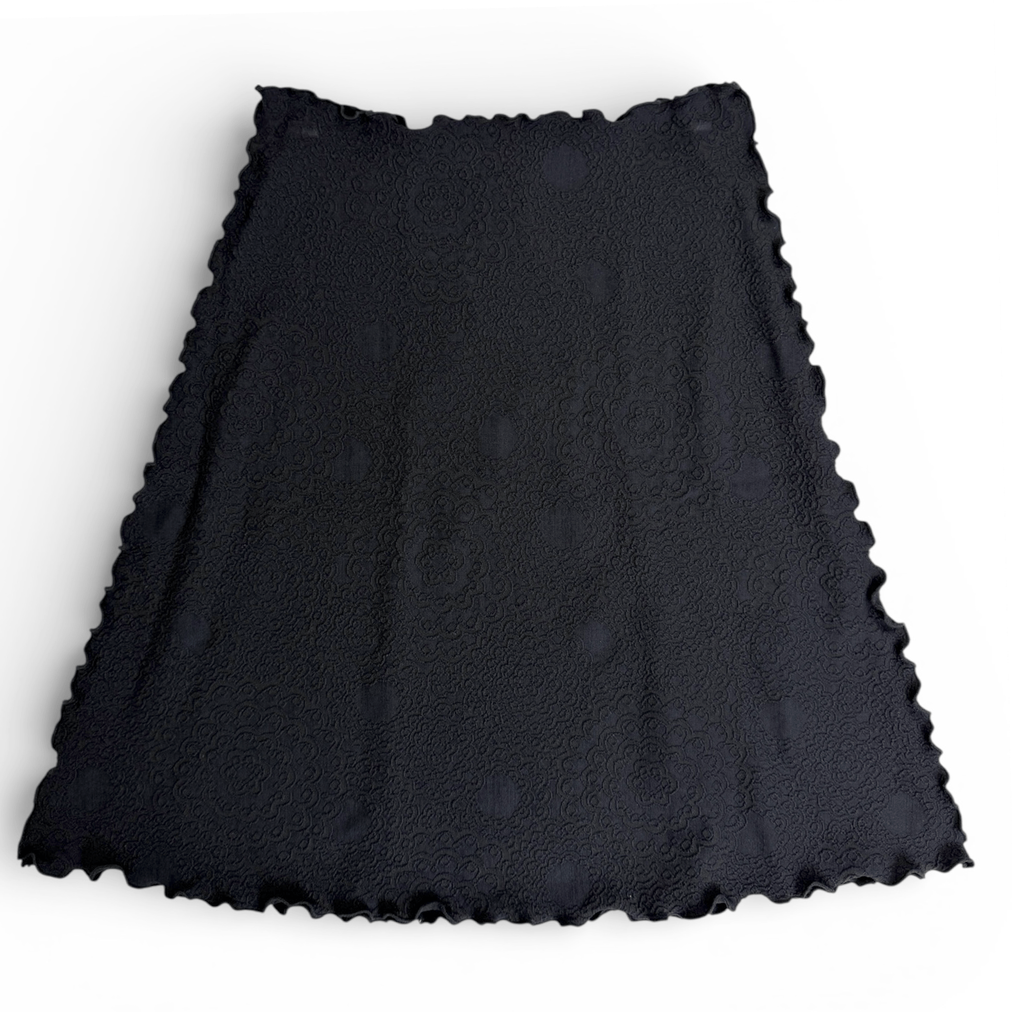 Black Doily Jacquard Knit Bias Skirt – Haystacks