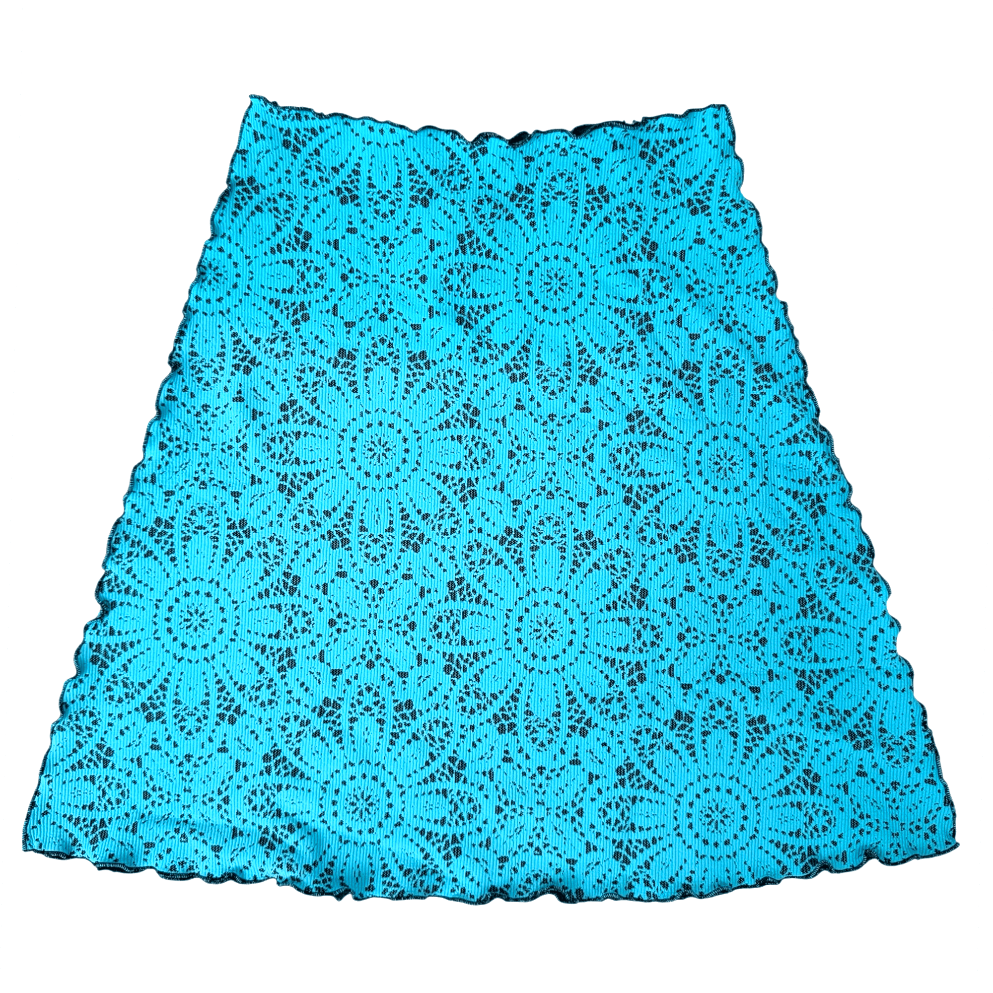 Blue Curacao Jacquard Knit Bias Skirt – Haystacks