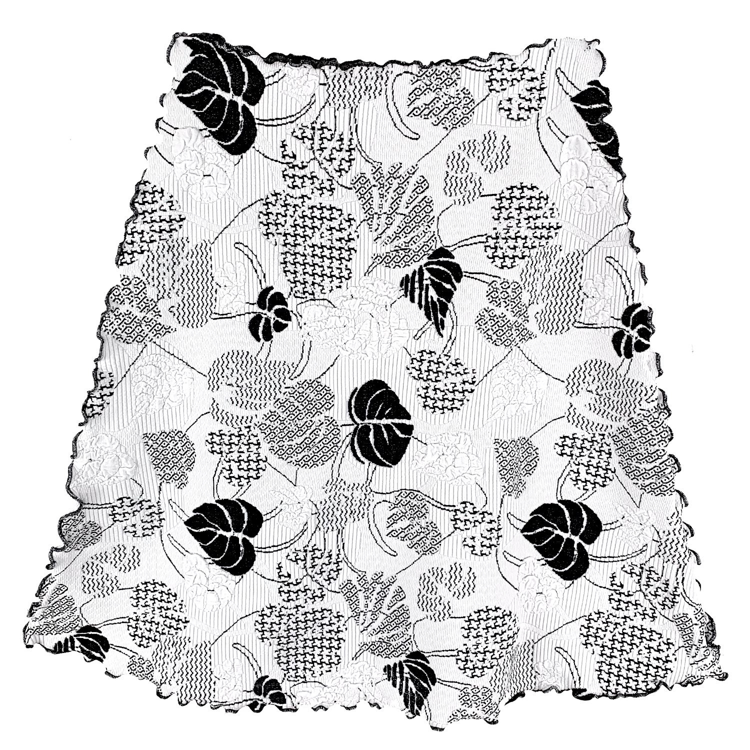 White Verdi Jacquard Knit Bias Skirt – Haystacks