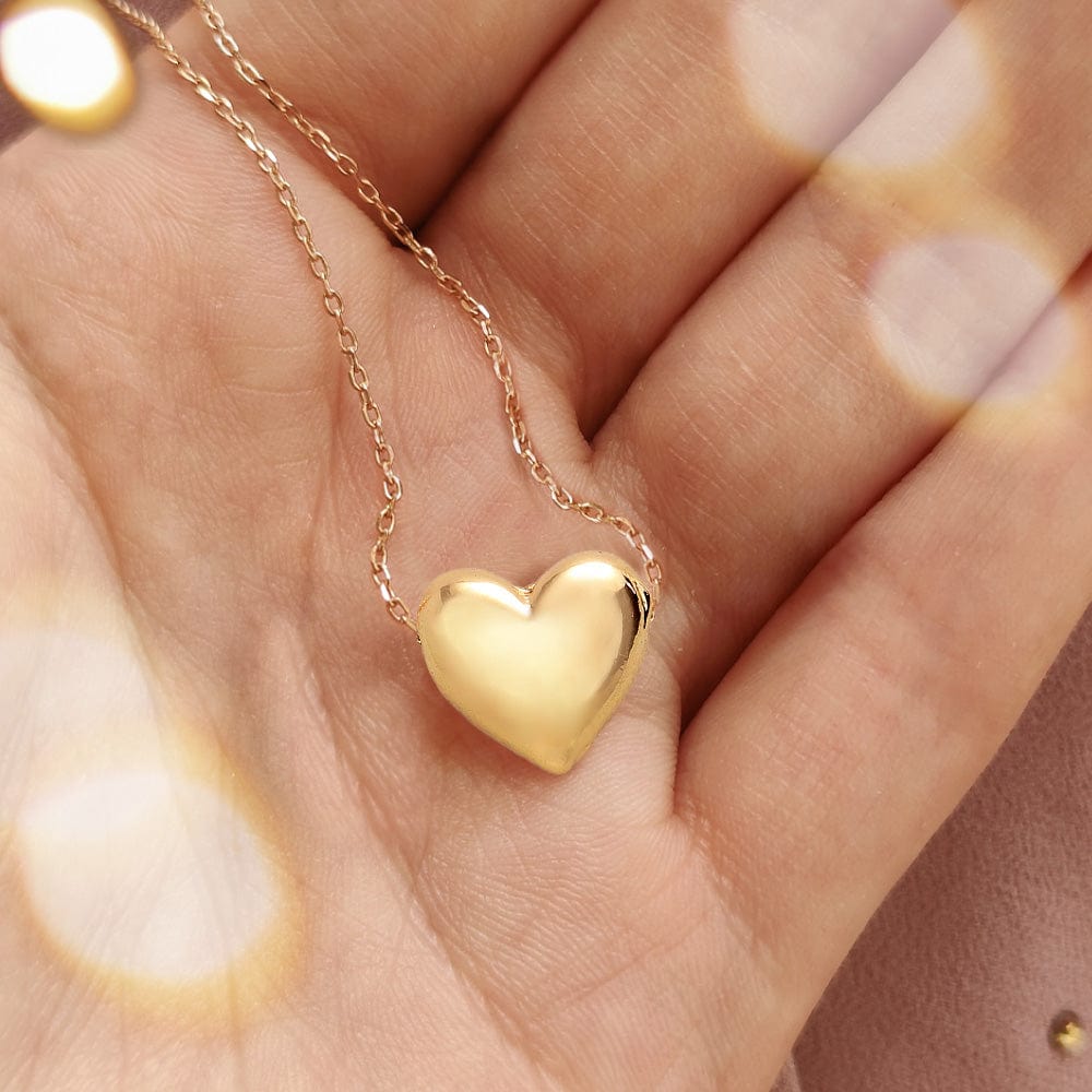 Delicate Heart Pendant Necklace Silver Gold!