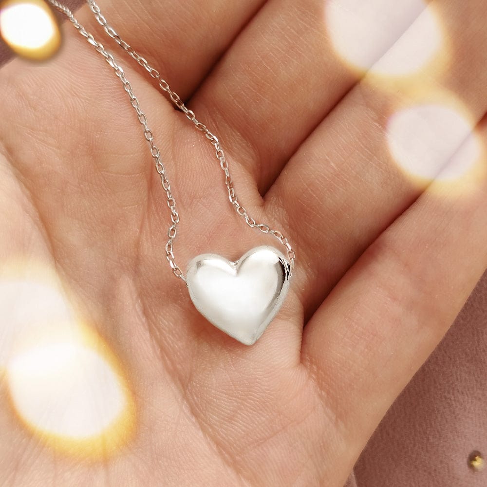 Delicate Heart Pendant Necklace Silver Gold!