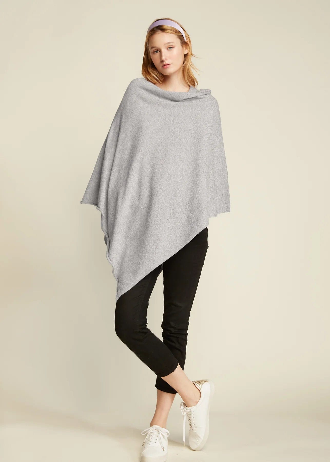 Comfy Poncho - Light Grey