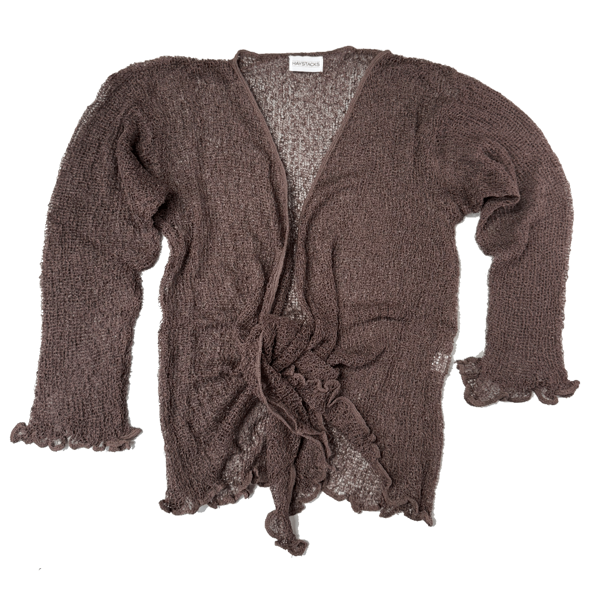 Lightweight Knit Cross Front Shrug Espresso – Haystacks