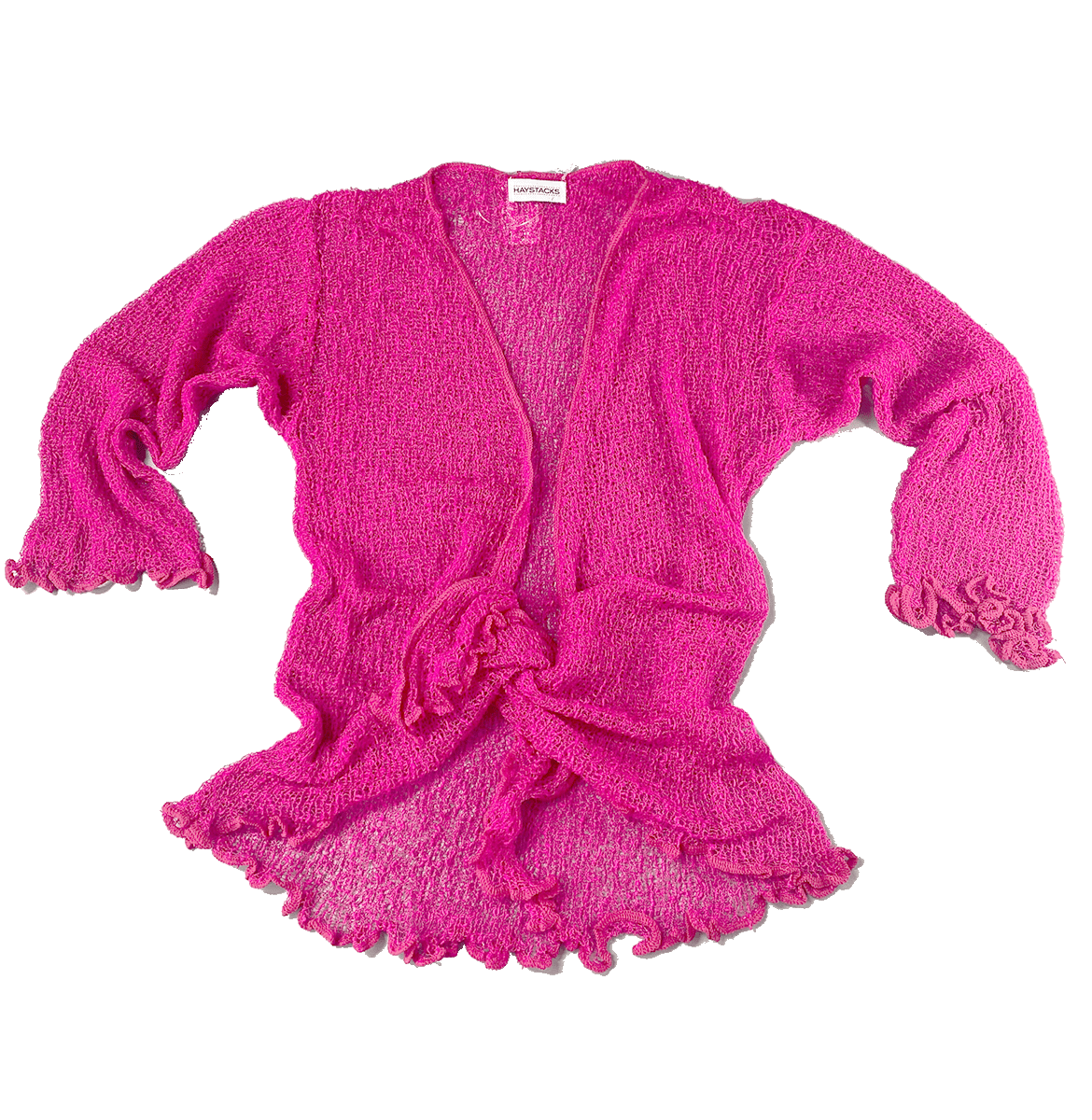 Lightweight Knit Cross Front Shrug - Fuchsia – Haystacks