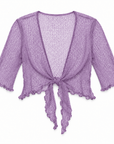 Haystacks shawl Lightweight Knit Cross Front Shrug - Iris