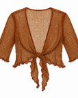 Haystacks shawl Lightweight Knit Cross Front Shrug - Sienna