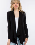 Haystacks Sweater Olivia Open Front Waterfall Cardigan
