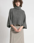 Haystacks Sweater One Size Cocoon Longsleeve Crop Sweater - Charcoal