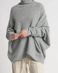 Haystacks Sweater One size Notch Knit Pullover Sweater - Grey