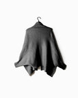 Haystacks Sweater One size Pocket Shrug Cape Cardigan Sweater - Charcoal