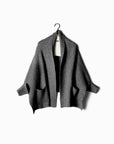 Haystacks Sweater One size Pocket Shrug Cape Cardigan Sweater - Charcoal
