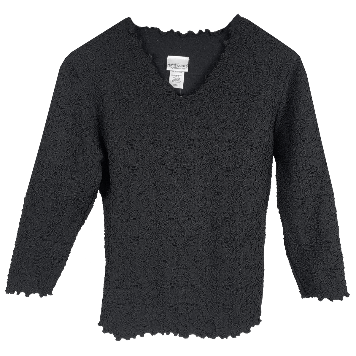 Black Razy Surreal Textured Top – Haystacks