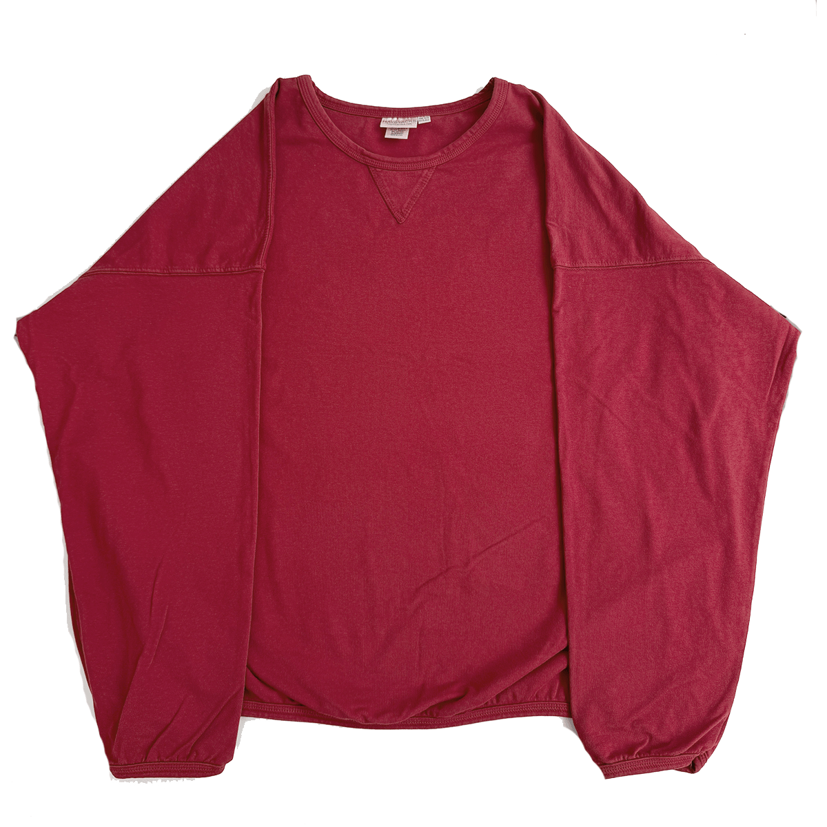 Haystacks top One Size/Free Size Leelanau Cotton Terry Boxy Sweatshirt (Cabernet)