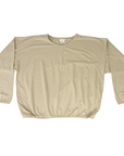 Haystacks top One Size/Free Size Leelanau Cotton Terry Boxy Sweatshirt (Canoe)