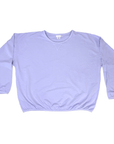 Haystacks top One Size/Free Size Leelanau Cotton Terry Boxy Sweatshirt (Lavender)