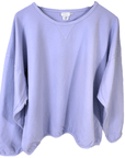 Haystacks top One Size/Free Size Leelanau Cotton Terry Boxy Sweatshirt (Lavender)