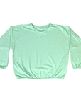Haystacks top One Size/Free Size Leelanau Cotton Terry Boxy Sweatshirt (Mint)