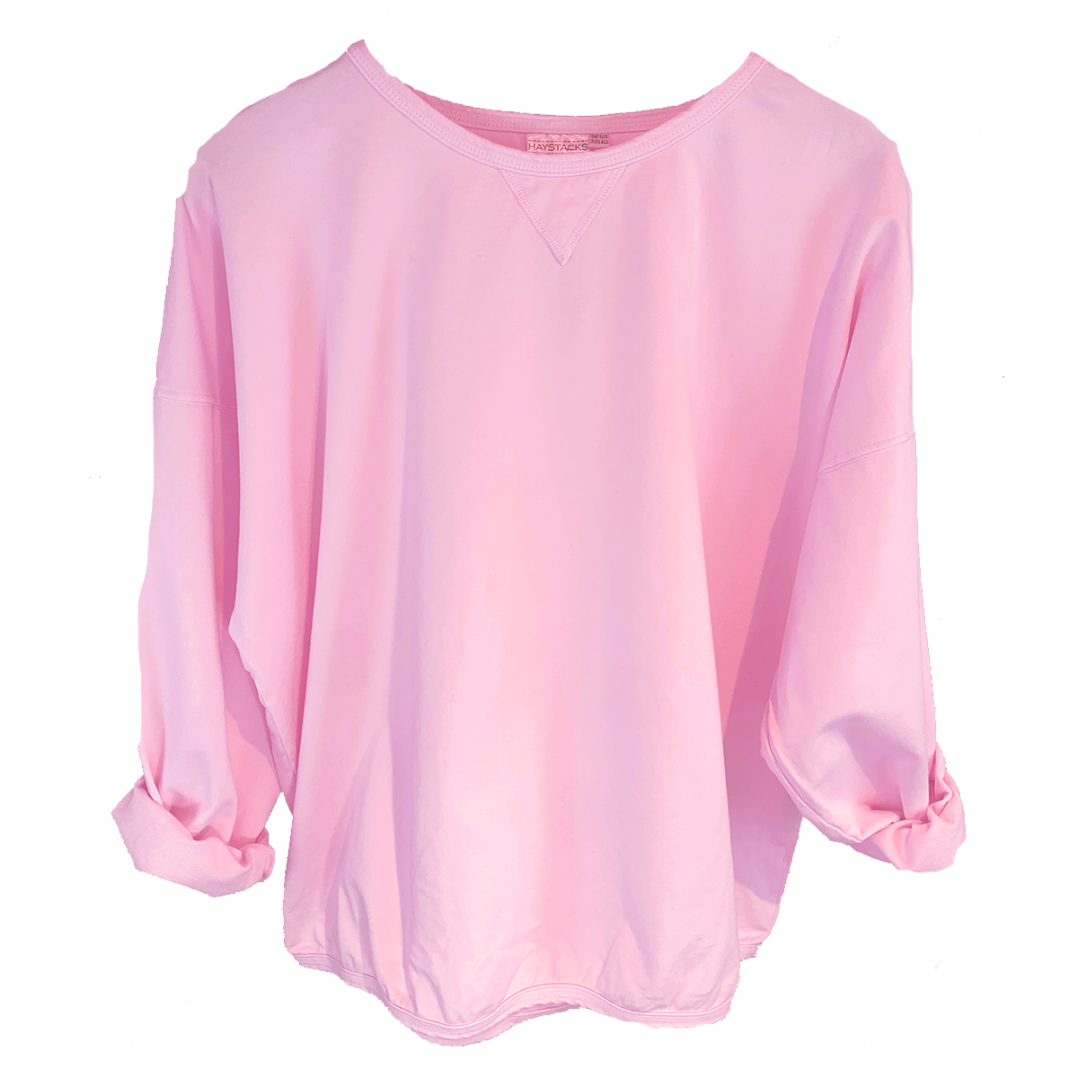 Leelanau Cotton Terry Boxy Sweatshirt (Peony) – Haystacks