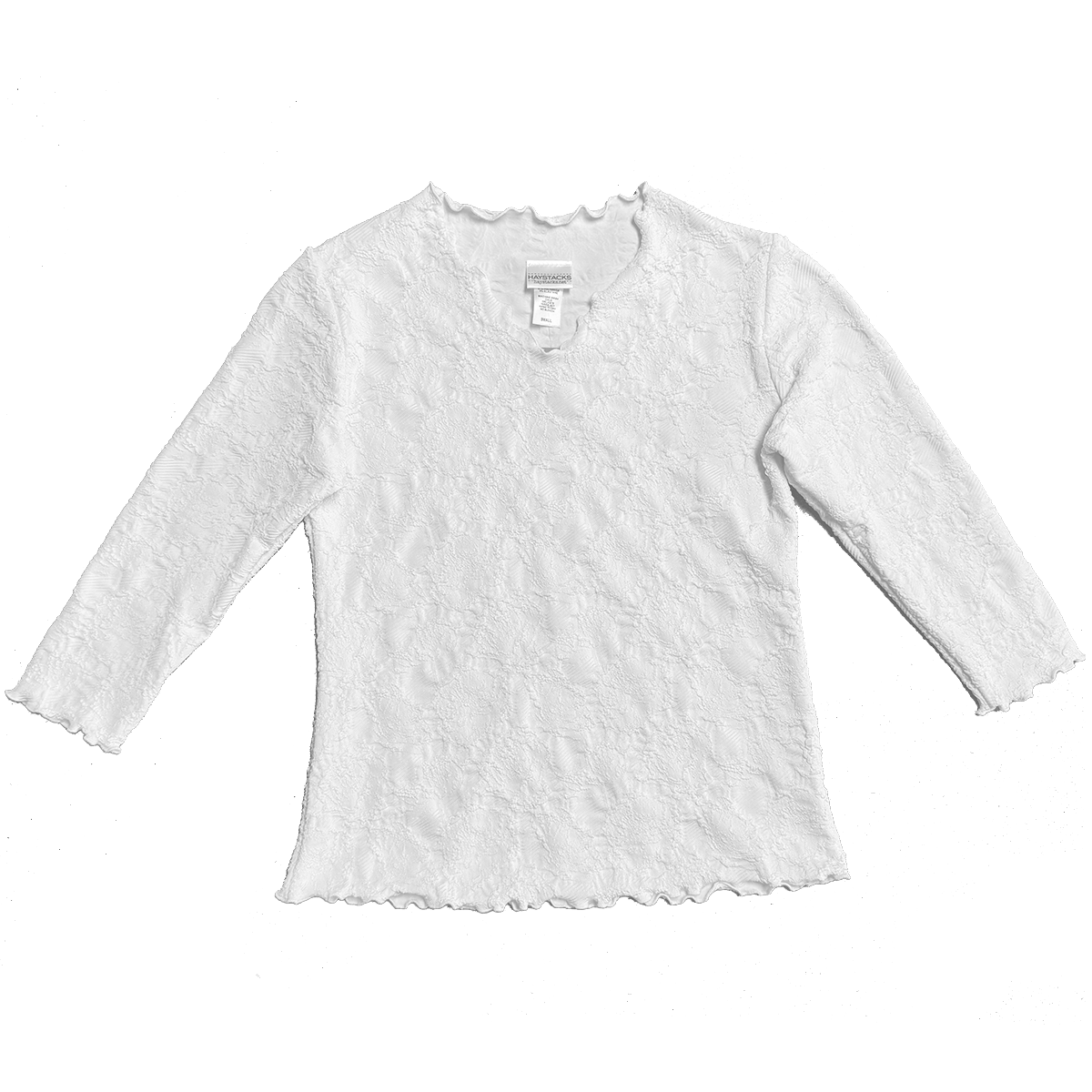 White Jafa Surreal Textured Top – Haystacks