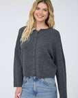 J.O.A LIGHTWEIGHT BUTTON DOWN KNIT CARDIGAN