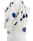 JC Sunny Fashion Beige Polka Dot Scarf