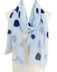 JC Sunny Fashion Blue Polka Dot Scarf