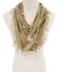 JC Sunny Fashion Brown 8 Colors Gorgeous Elegant lace Infinity Scarf