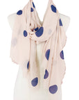 JC Sunny Fashion Pink Polka Dot Scarf