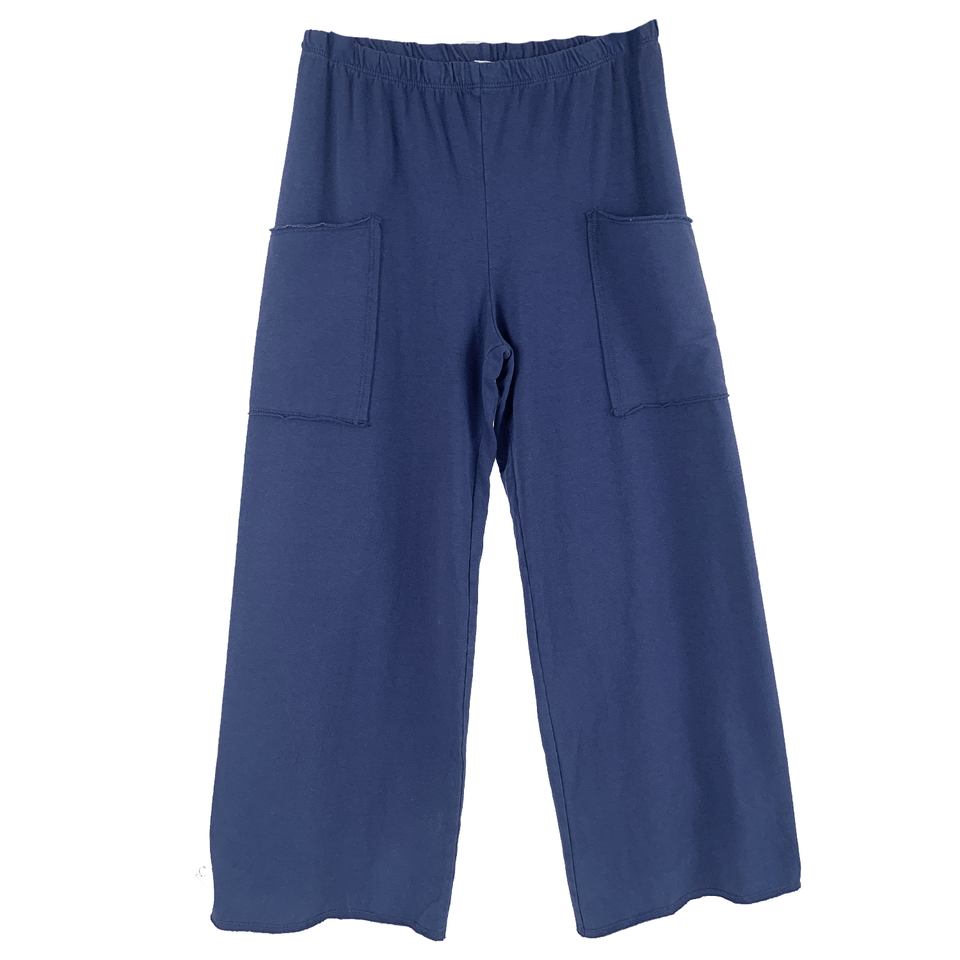 Leelanau Cotton pant Officer / Small Haystacks Leelanau Cotton French Terry Cropped Pant