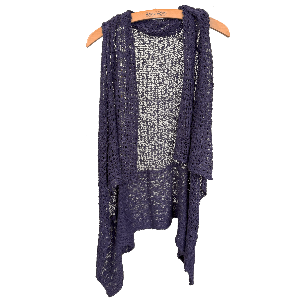 Reversible Popcorn Knit Shawl Vest Eggplant – Haystacks