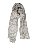 Nusantara Jade Medallion Print Sheer Wool Stole