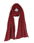 Nusantara Raspberry Thai Cotton Striped Scarf