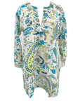 Nusantara top East Indies 100% Cotton Kurti Top - Dainty Paisley
