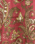 Nusantara top East Indies 100% Cotton Kurti Top - Red Paisley