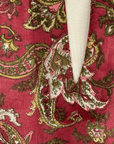 Nusantara top East Indies 100% Cotton Kurti Top - Red Paisley