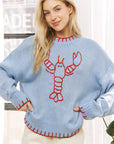 Sweet Generis Sweater Lovely Lobster Pullover