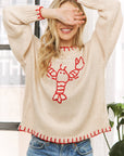 Sweet Generis Sweater Lovely Lobster Pullover