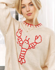 Sweet Generis Sweater Lovely Lobster Pullover