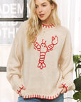 Sweet Generis Sweater Lovely Lobster Pullover