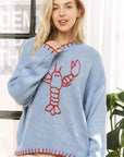 Sweet Generis Sweater Lovely Lobster Pullover