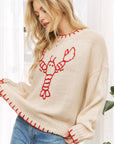 Sweet Generis Sweater Lovely Lobster Pullover