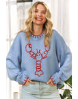 Sweet Generis Sweater Medium / Blue Stone Lovely Lobster Pullover